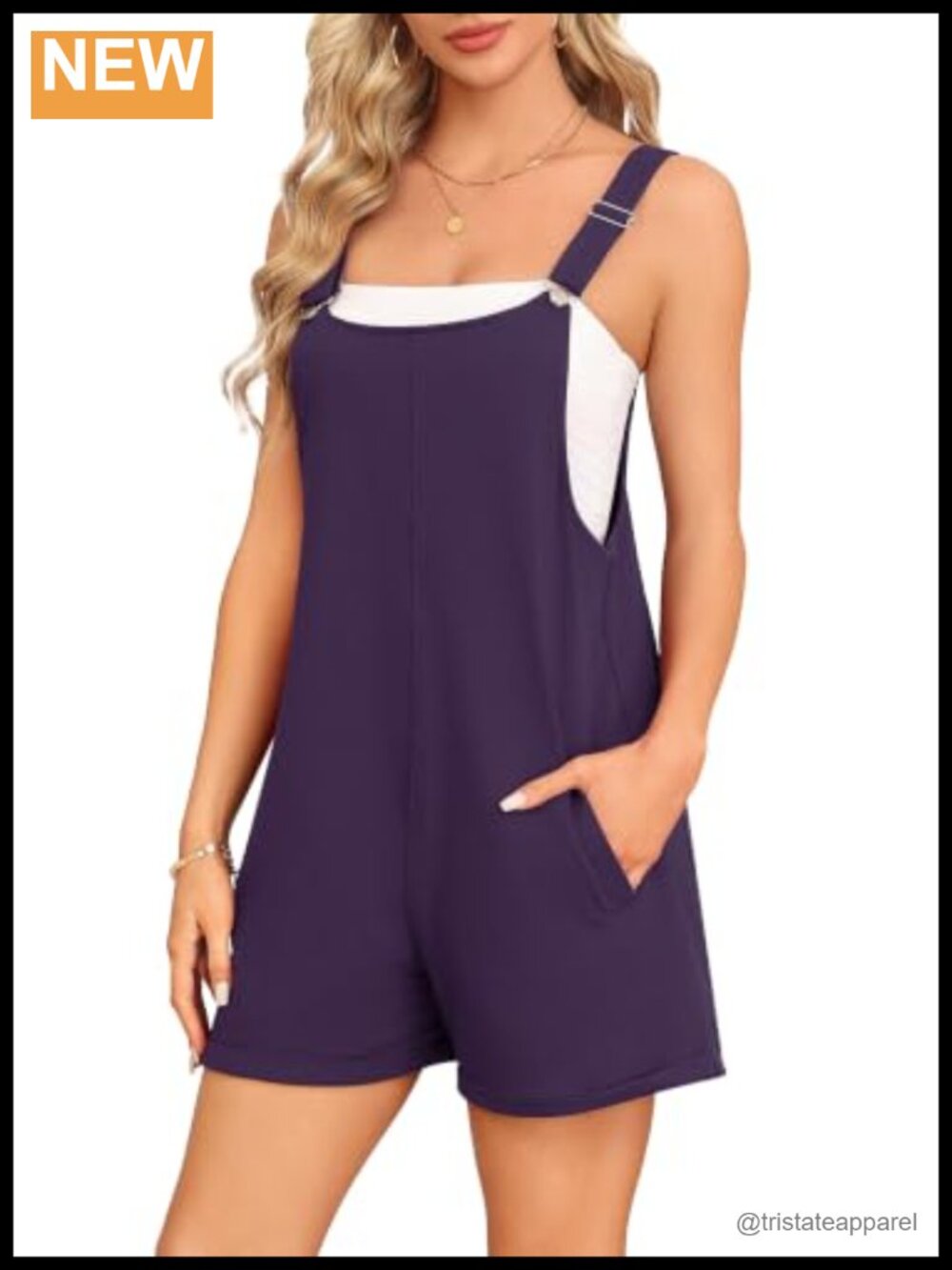 Womens Sleeveless Bib Short Overalls Loose Adjustable Jumpsuit Pockets